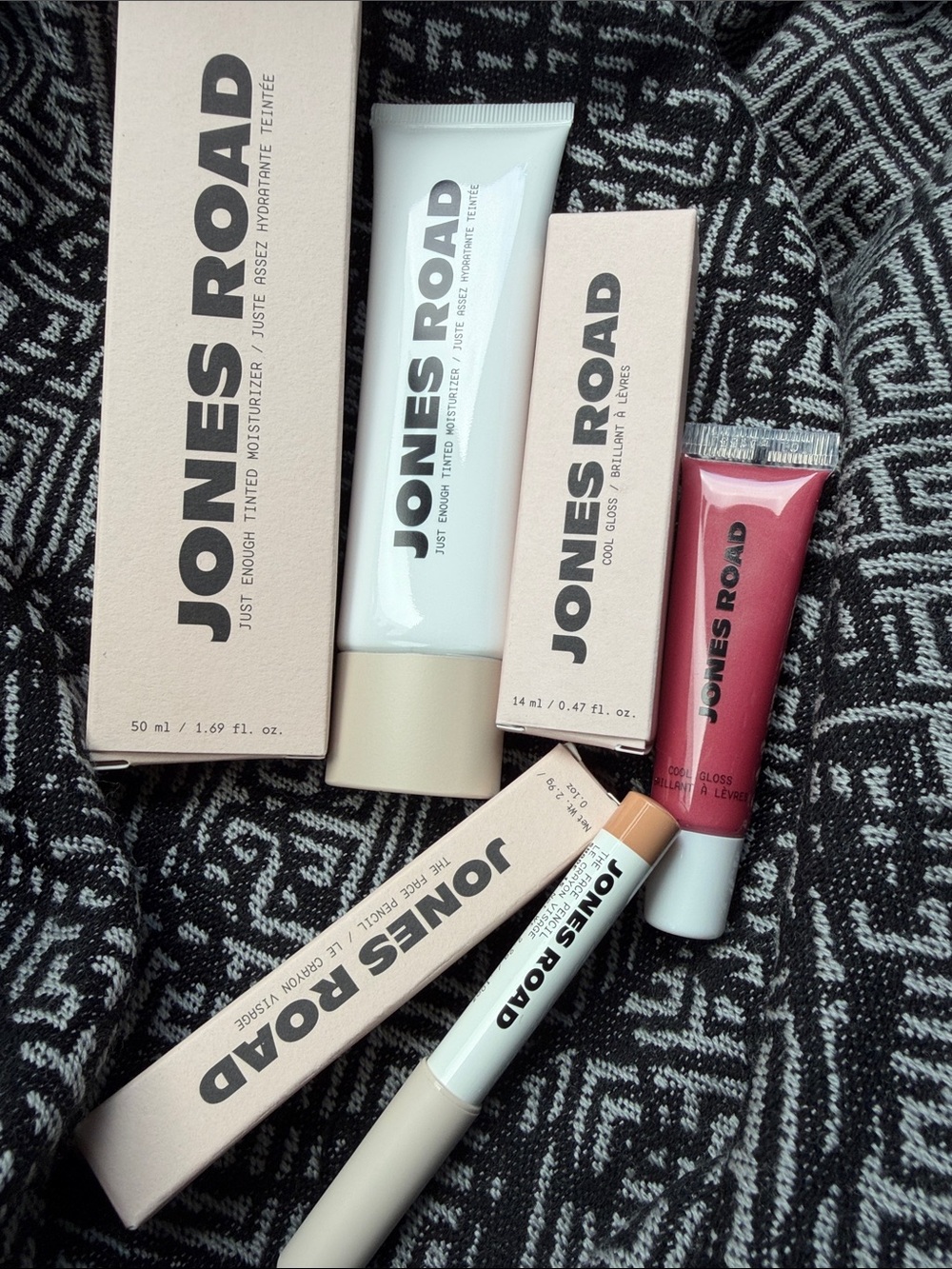 Jones Road Cool Gloss & Just Enough Tinted Moisturizer Set in Rose Pink